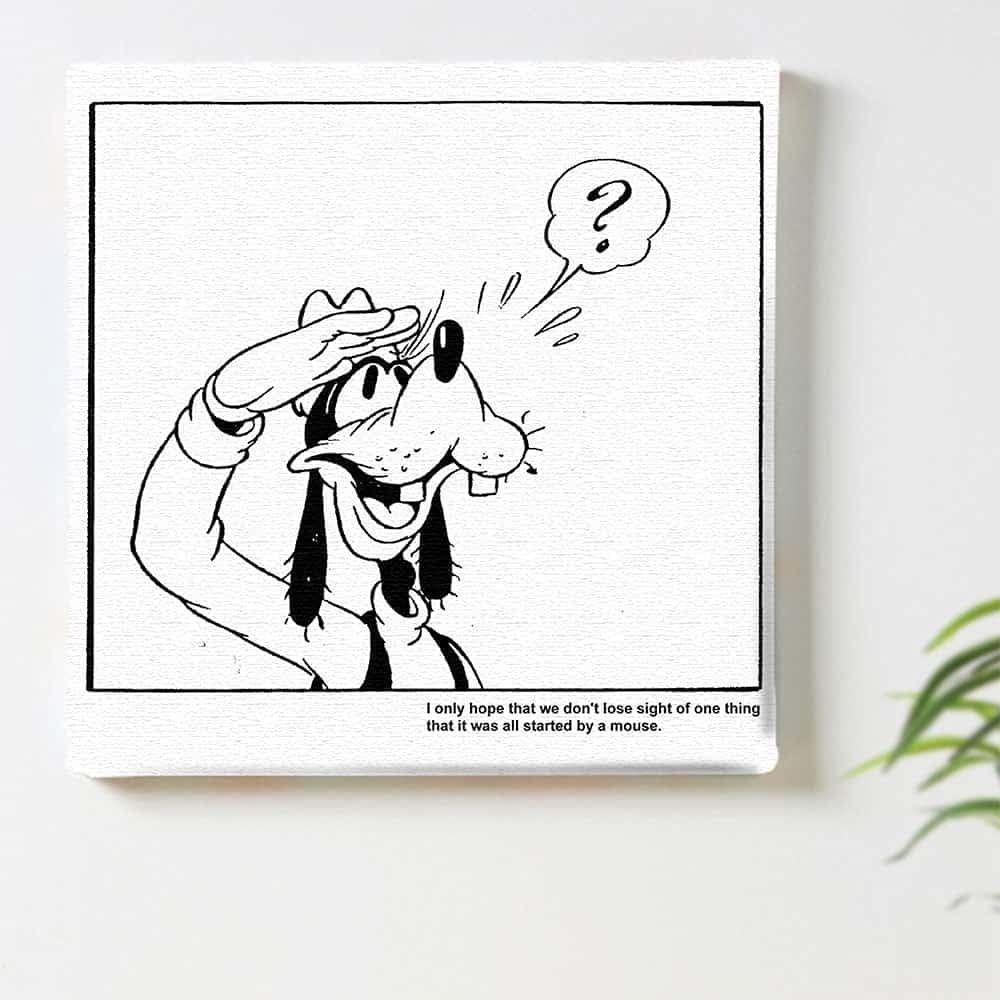 Amazon ディズニー ミッキーマウス アートパネル 30cm 30cm 日本製 ポスター おしゃれ インテリア 模様替え リビング 内装 グーフィー モノクロ イラスト ファブリックパネル Dsn 0001 06 インテリア オンライン通販