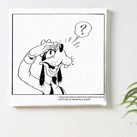 Amazon ディズニー ミッキーマウス アートパネル 30cm 30cm 日本製 ポスター おしゃれ インテリア 模様替え リビング 内装 グーフィー モノクロ イラスト ファブリックパネル Dsn 0001 06 インテリア オンライン通販
