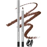Erinde Chocolate Brown Waterproof Eyeliner Pencil with Sharpener, Long-Lasting Smudge-Proof Waterline Eye Liner Gel, High-Pigmented Smooth Creamy Eyeliner for Older Women, Vegan &amp; Cruelty-Free, 03