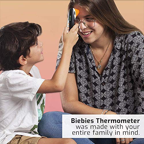 Biebies Forehead and Ear Thermometer - Instant, 1-Second, Accurate Infrared Reading of Body, Object Temperature- Medical Digital Thermometer with Memory Recall Log for Baby, Toddler, Kids and Adults