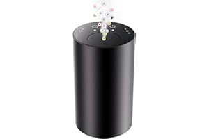 SVNWKRE Waterless Essential Oil Diffuser, Portable Aromatherapy Diffuser, Mini Scent Machine, Battery Operated, 1/4/8-Hour Timer, 20ml Capacity, 3 Mist Levels for Home, Car, Room Office,No included oil(Black)