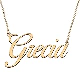 HUAN XUN Customized Custom Simple Any Name Necklace