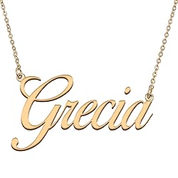 HUAN XUN Customized Custom Simple Any Name Necklace