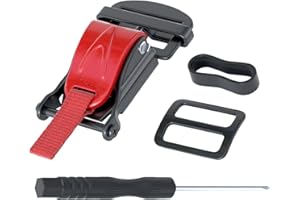 NVMW Motorcycle Helmet Quick Release Buckle Replacement Kit,Stainless Steel Chin Strap Clips for Half, 3/4, and Full Face Helmets with Fast Release Fasteners (Red)