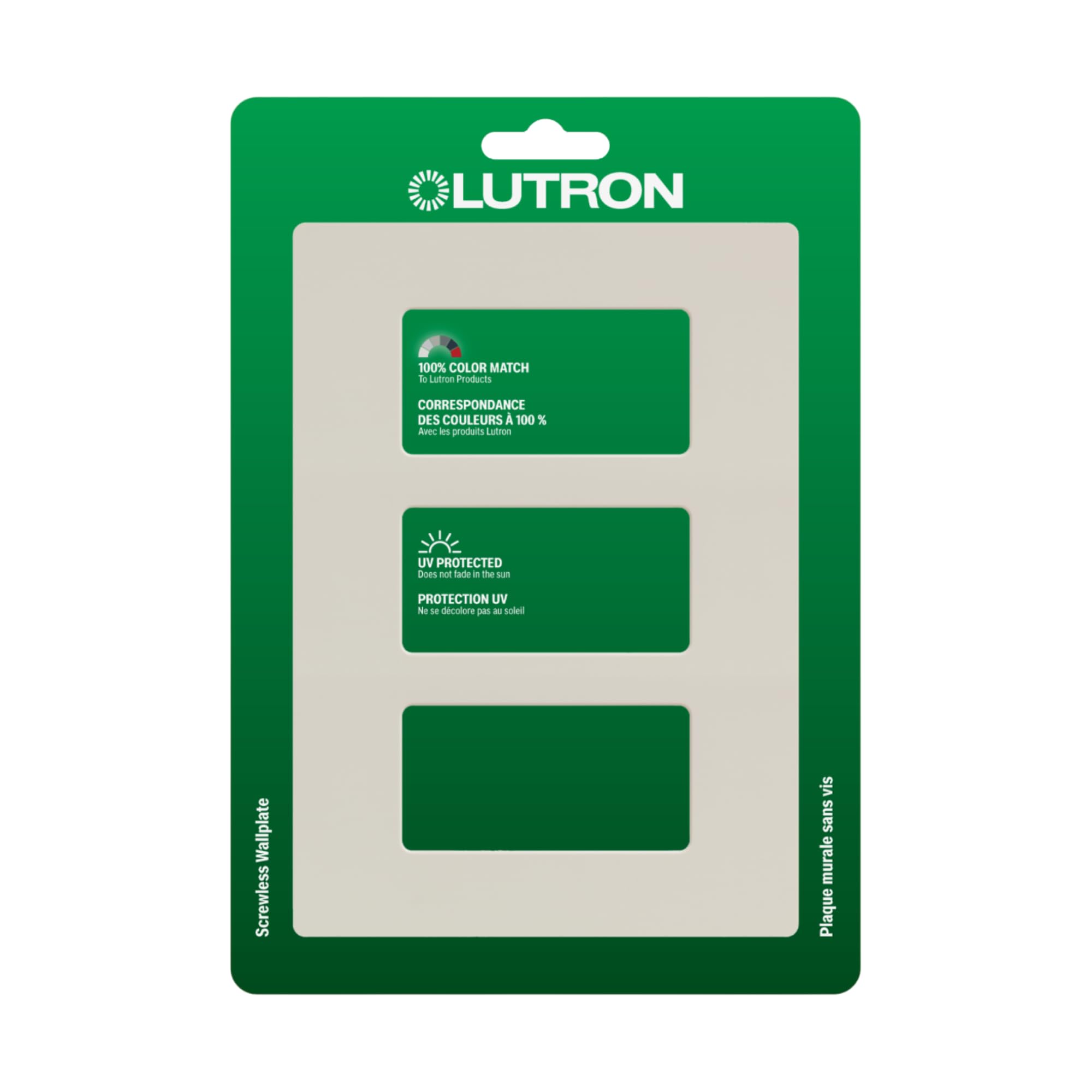 Lutron CW-3-LA Claro 3-Gang Wallplate, Light Almond by Lutron — image 1