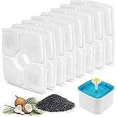 Cat Fountain Filter Replacement, Cat Water Filters with Three Stage Filtration System for 84oz/ 2.5L Automatic Pet Fountain Dog Water Dispenser, 8 Packs