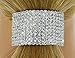 Rhinestone Ponytail Holder by Crystal Avenue | Stretchy Elastic Hair Tie | Silvertone with Sparkling Crystals