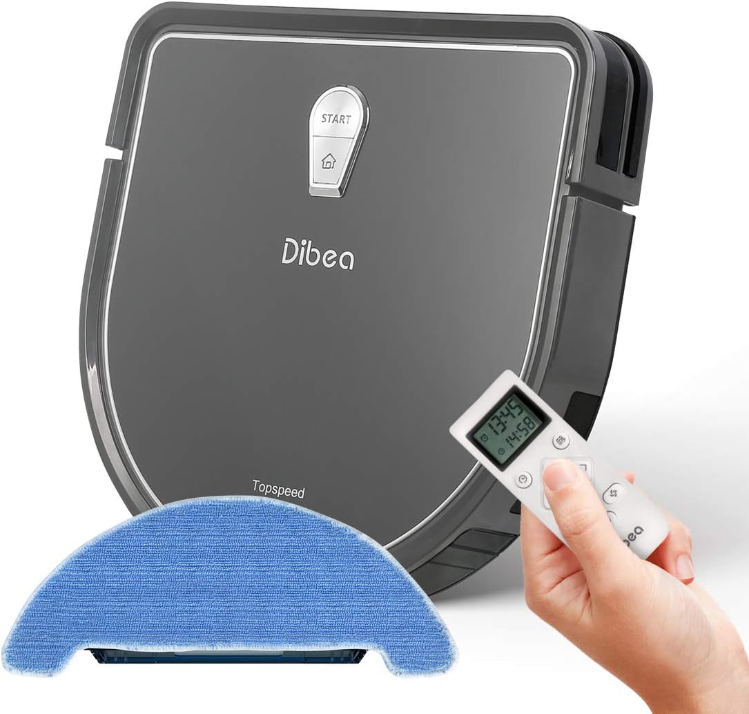 Dibea Robotic Vacuum Cleaner and Mopping, SelfCharging Robot Vacuum