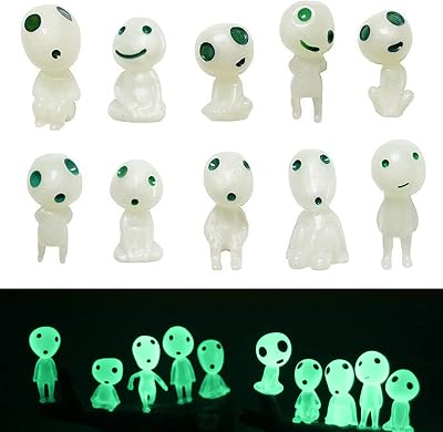 IRYNA Fairy Garden Accessories 10Pcs Glow in Dark Tree Elves Gnome Figurines
