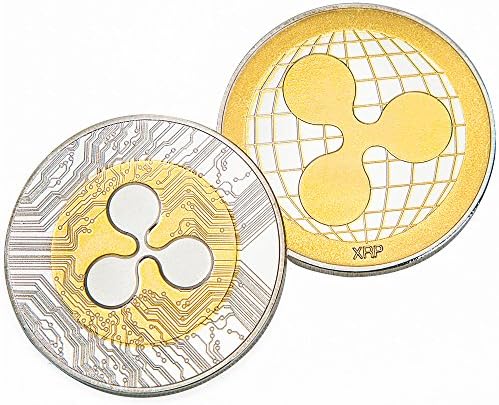 Ripple Coin 2pc Gold Plated and Silver Commemorative Round Collectors Medallion (Gold&amp;Silver)
