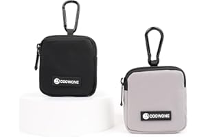COOWONE Dog Treat Pouch 2 PCS, Waterproof Small Dog Treat Bag for Leash, Hands Free Dog Walking Bag with Carabiner, Dog Poop Bag Holder for Pet Puppy Travel or Outdoor Use, Zipper Closure to Avoid Spilling