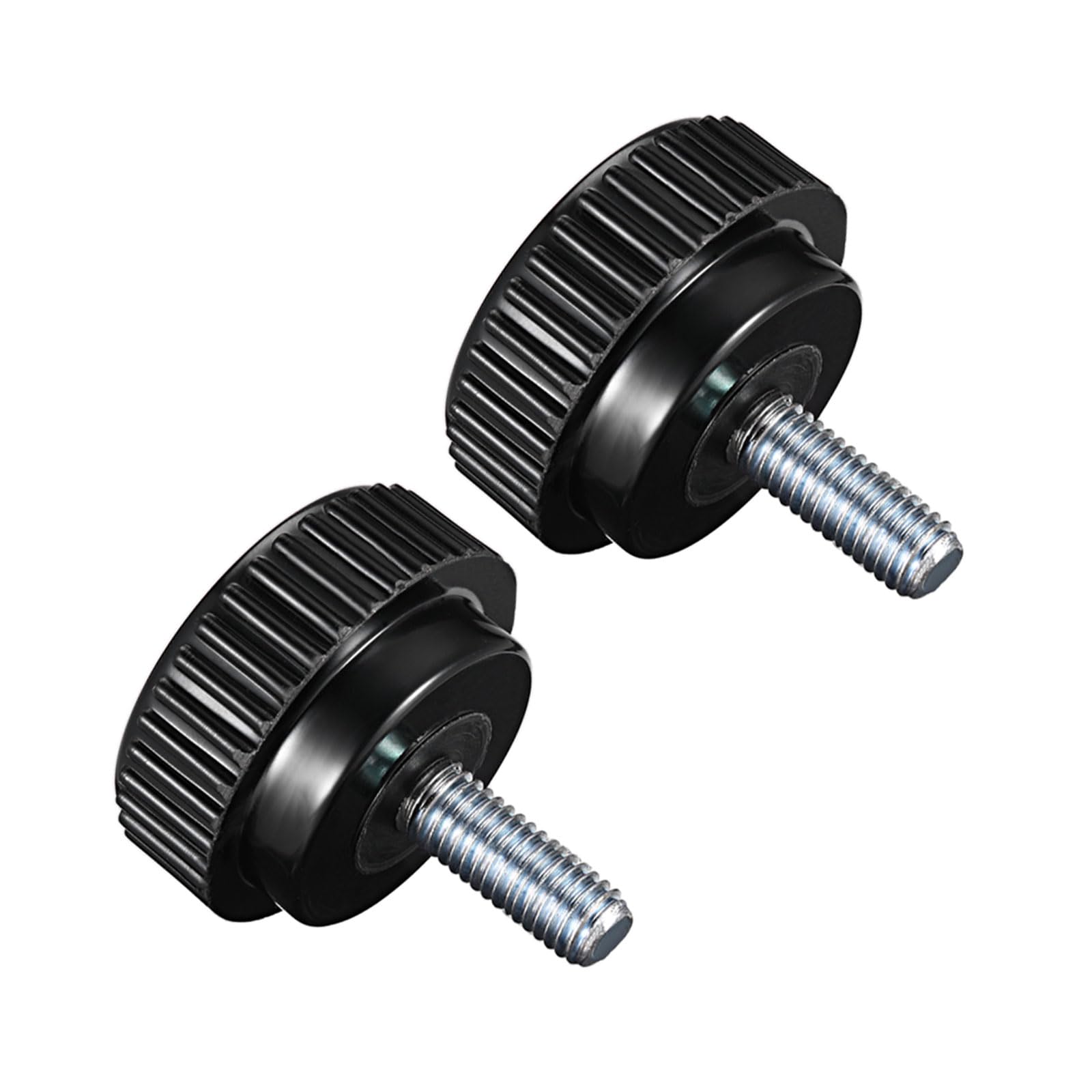 CoCud Knurled Clamping Knobs, M8 x 20mm Male Thread 40mm Head, Thermoset Plastic Thumb Screw Grip Bolt Knobs Black - (Applications: for Lathe Machinery), 2-Pieces