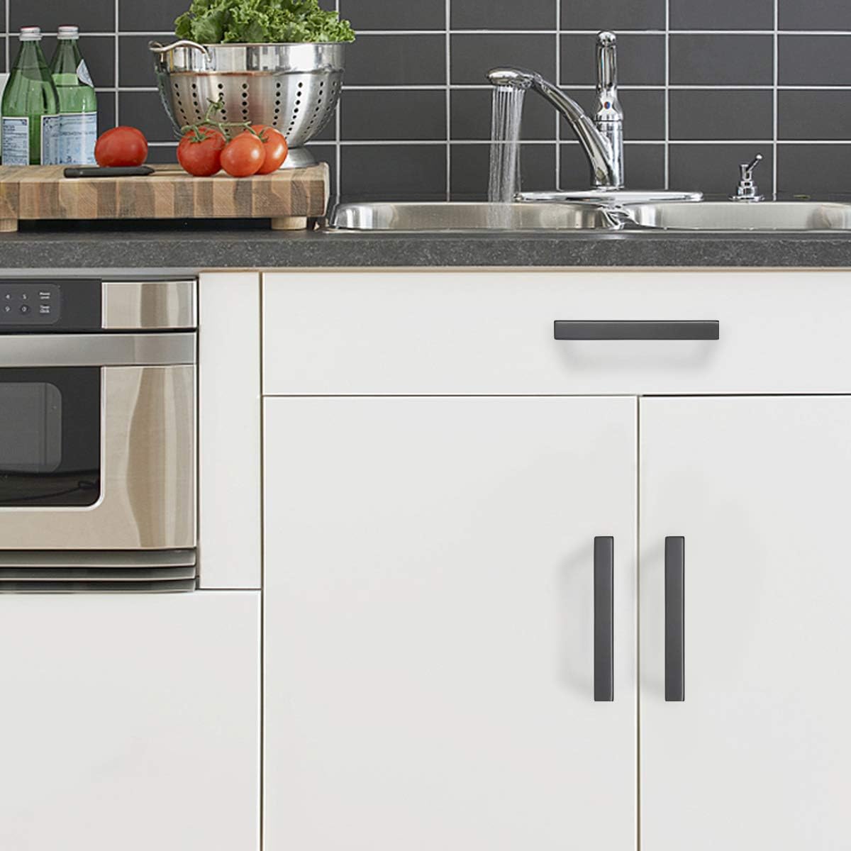 Tiradores de arco Tornillos incluidos PinLin 5 Piezas Tiradores Cocina