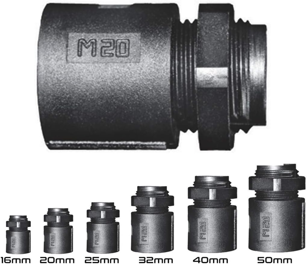 20mm Premium 10 Pack 2 Part Hinged Glands for 20mm Polypropylene