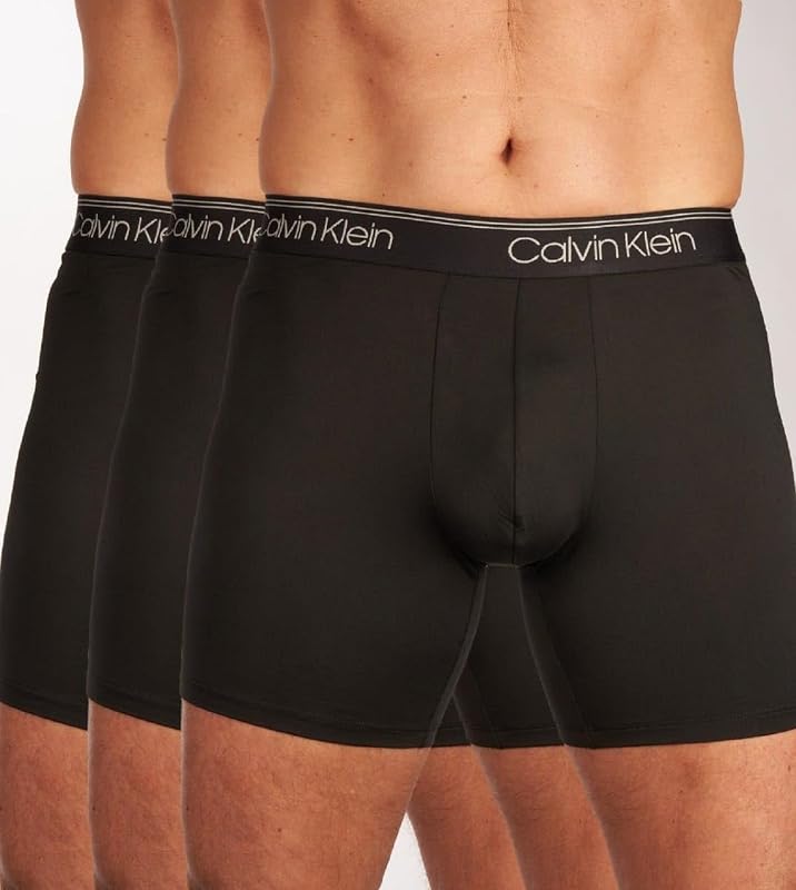 Homme Lot de 3 Boxer Briefs Stretch, Noir (Black), XL