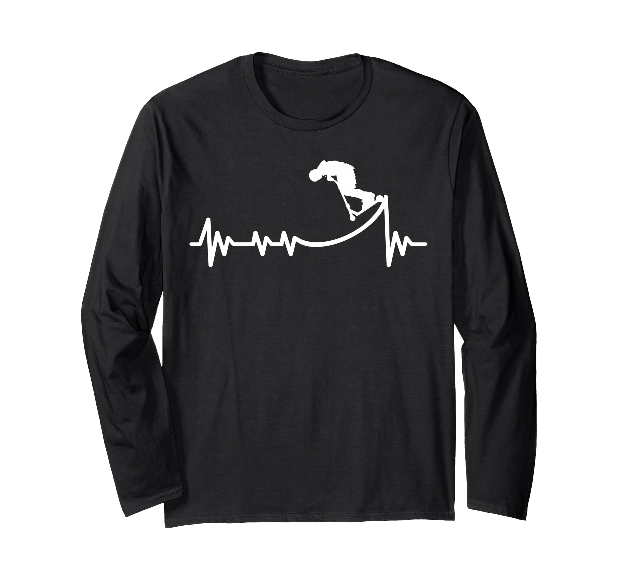 Stunt scooter ramp electric-scooter Heartbeat stunt scooter Long Sleeve T-Shirt