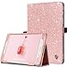 BENTOBEN Samsung Galaxy Tab A 8.0 (2015) Case, Glitter Sparkly Slim Lightweight Flip Folio PU Leather Stylus Holder Auto Sleep/Wake Protective Smart Cover for Galaxy Tab A 8.0 SM-T350, Rose Gold