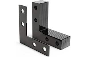 NVAXQF 10Sets Black L Connector Brackets,Including 40Pcs M5 T-Slot Sliding Nuts, 40Pcs M5x8mm Hex Socket Cap Screw Bolt,for 6mm Slot 2020 Series Aluminum Profile Extrusion