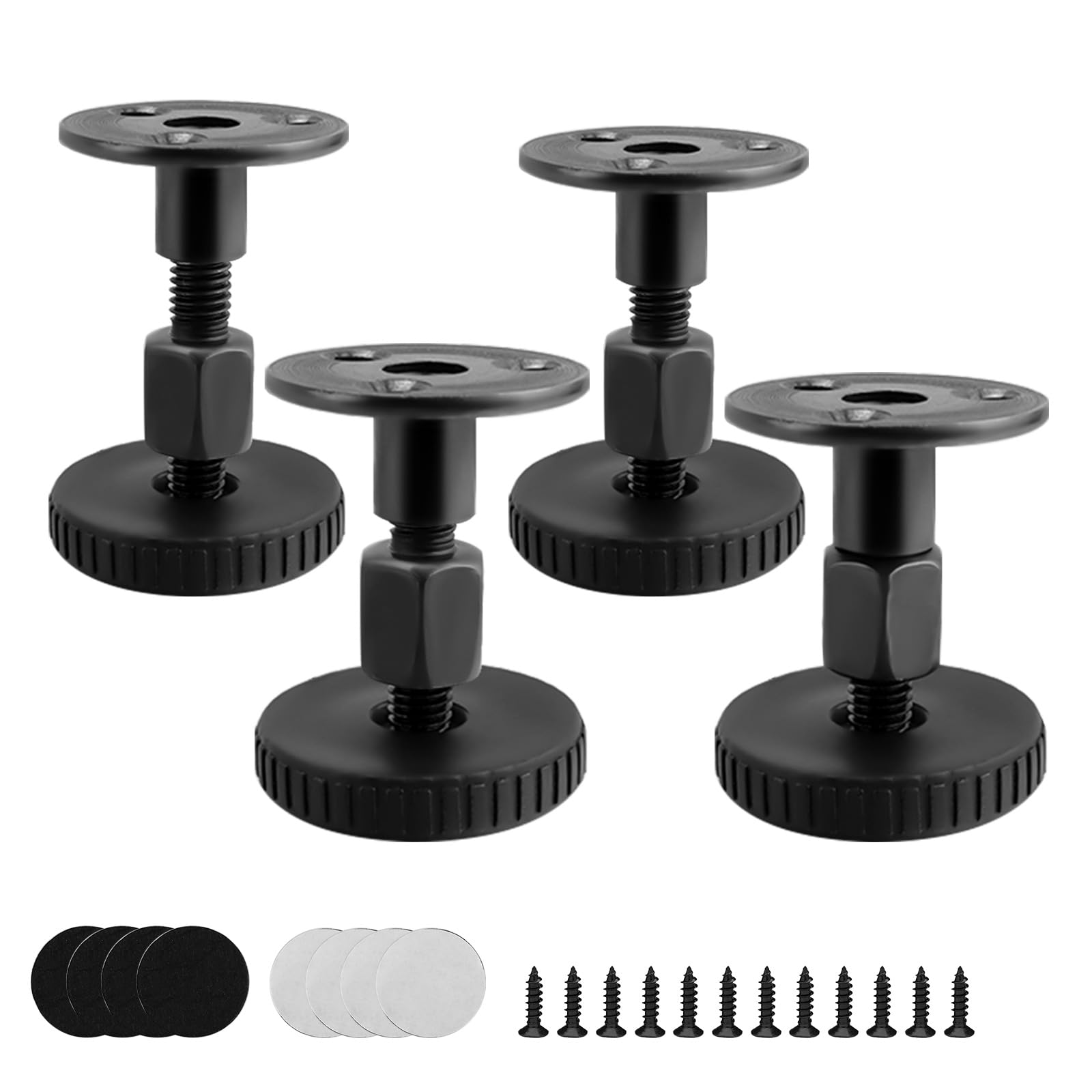 LNSYSNS Adjustable Feet 27-64mm, 4Pcs Furniture Feet, Cabinet Feet, No Drilling Required, Comes With Anti-Slip Pads, Suitable for Most Furniture
