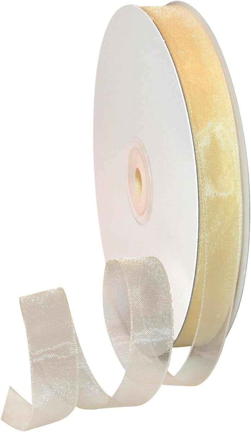 Morex Ribbon Organdy Ribbon, 5/8Inch by 100Yard, Ivory Amazon.ca
