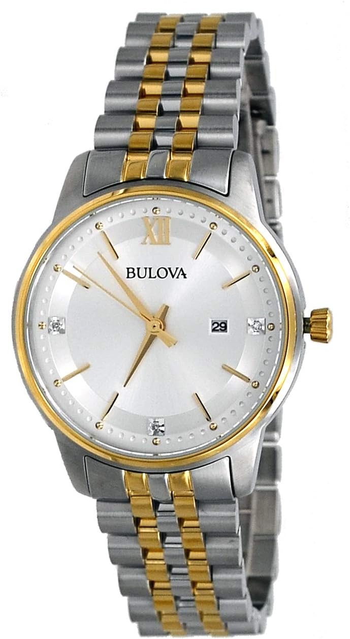 Bulova 98P197 Women's Two Tone Stainless Steel Jubilee Band Silver Dial