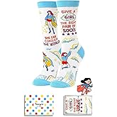 HAPPYPOP Funny Saying Socks Women - Motivational Gifts, Inspirational Gifts for Her