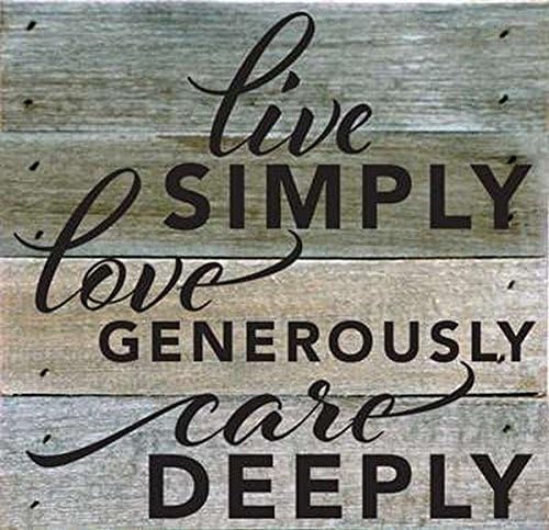 Artistic Reflections Pallet Art RE1128w Live Simply. Love Generously. , 6" x 6", White