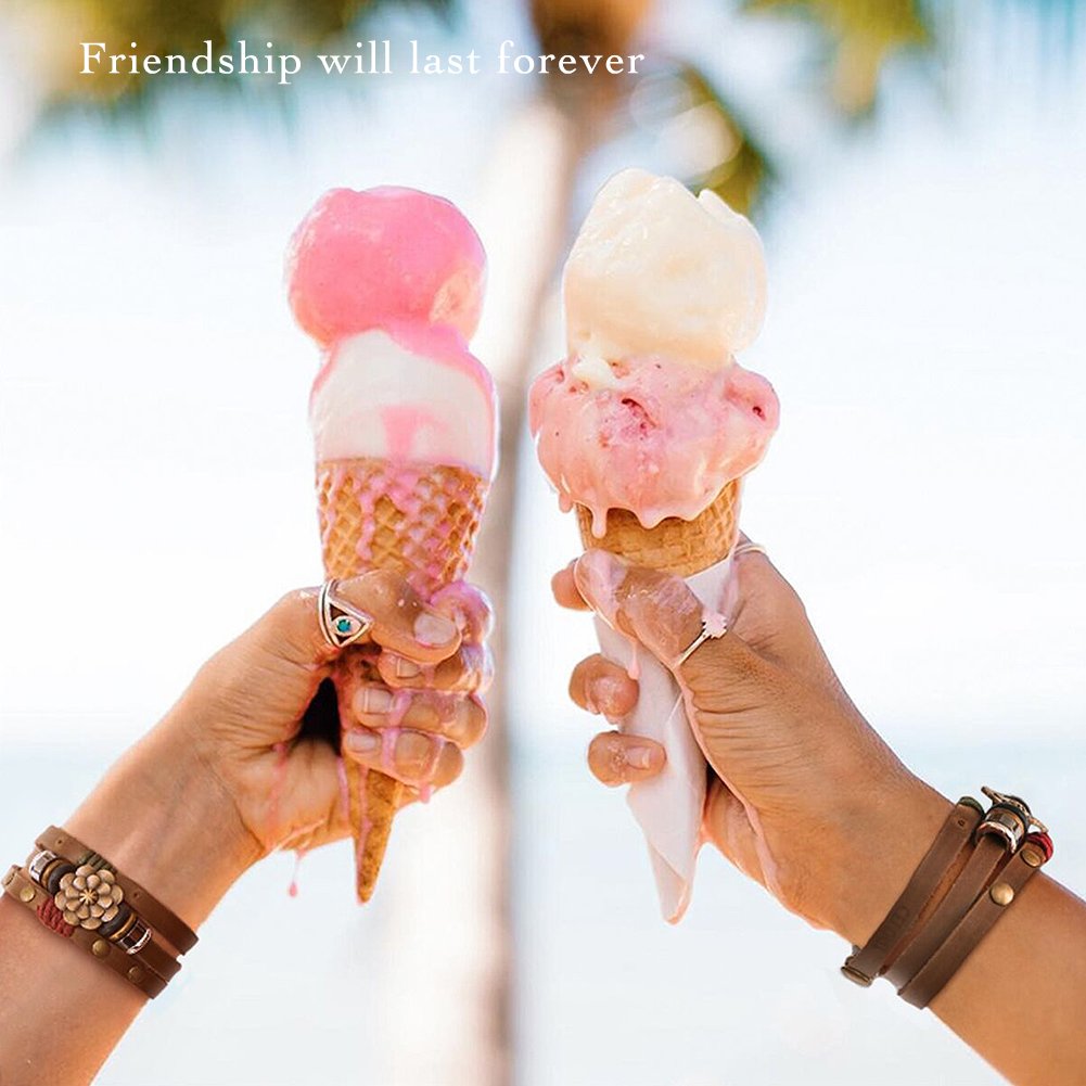 Celokiy Multilayer Leather Personality Hematite Lucky Lotus Flower Snap Button Wrap Bracelet