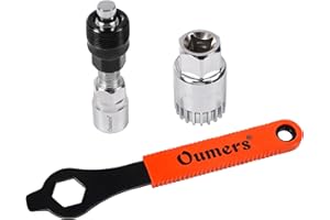 Oumers Bike Crank Extractor/Arm Remover and Bottom Bracket Remover with 16mm Spanner/Wrench. Professional Bicycle Crank Pulle