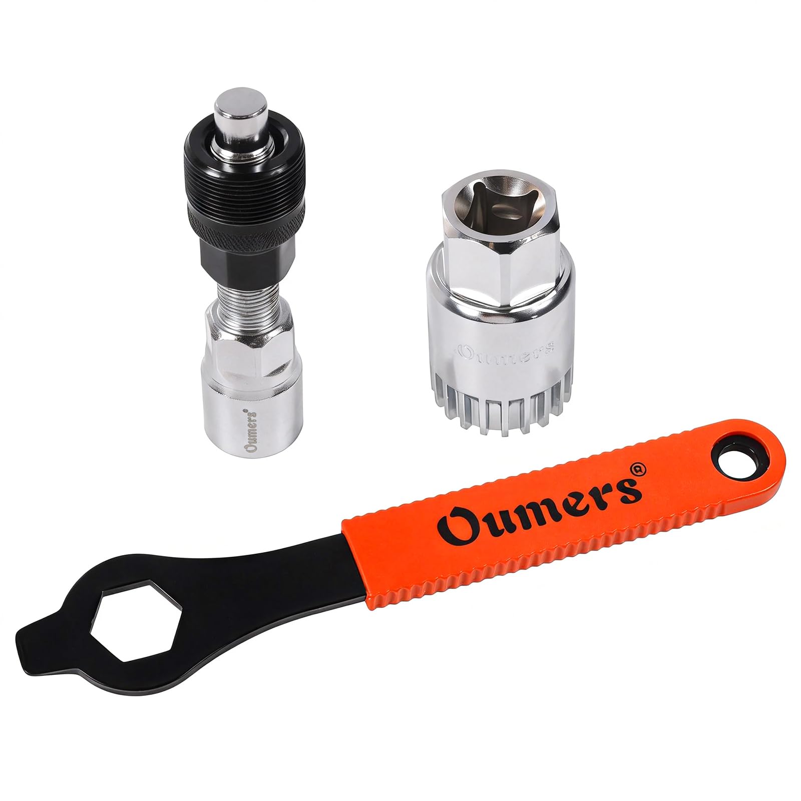Oumers Bike Crank Extractor/Arm Remover and Bottom Bracket Remover with 16mm Spanner/Wrench. Professional Bicycle Repair Tool Kit