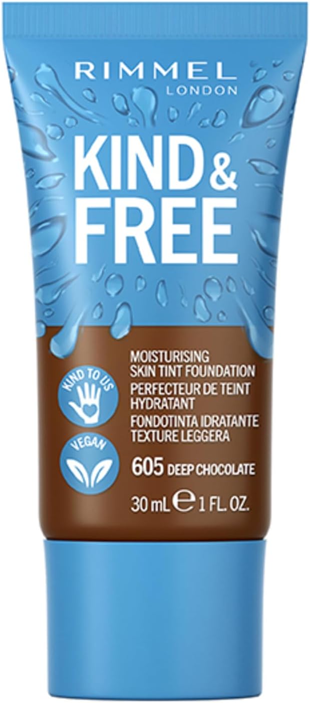 Rimmel Kind + Free Moisturising Skin Tint Foundation Deep Chocolate 602