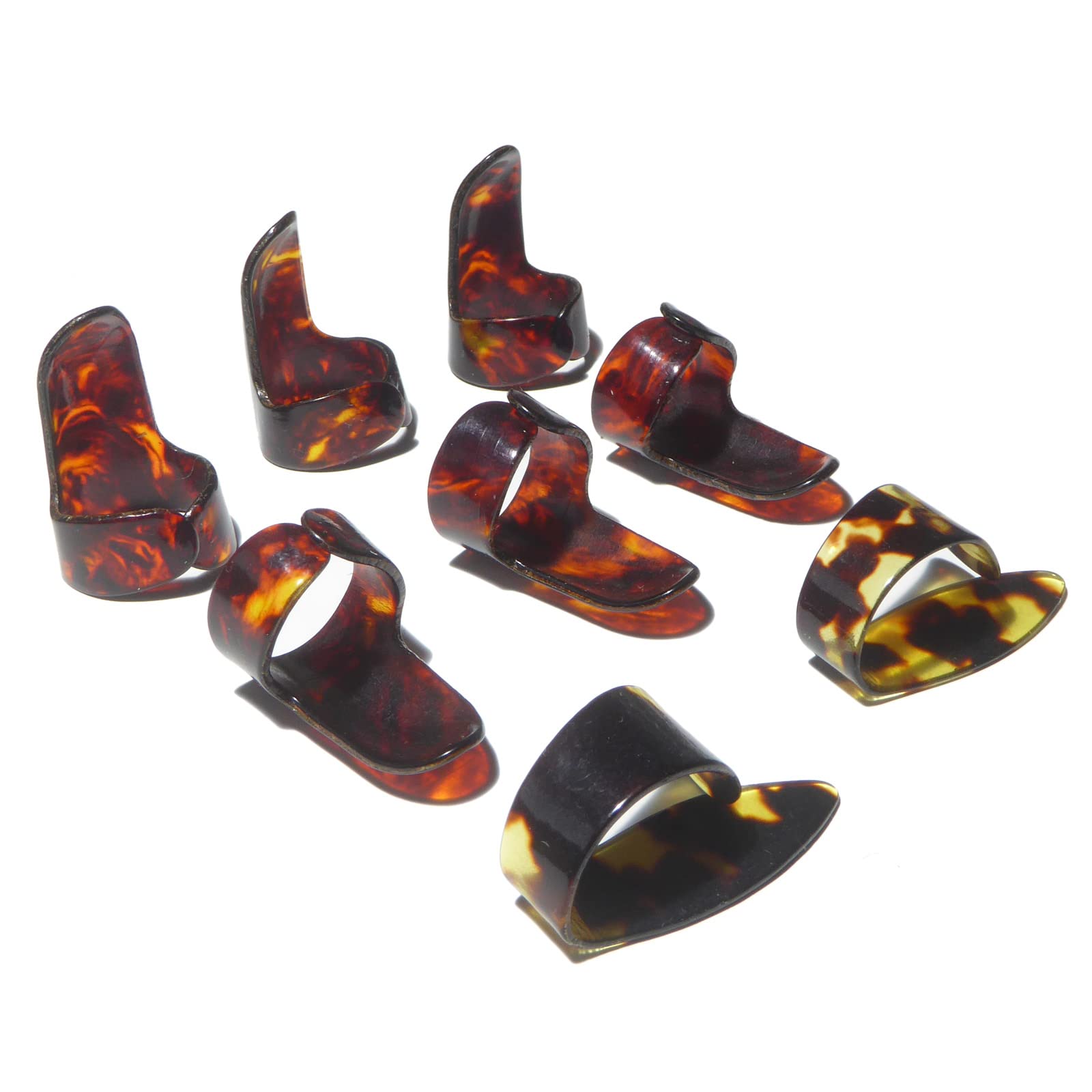 6x plastic Finger 2x Thumb picks for Guitar or banjo pick set