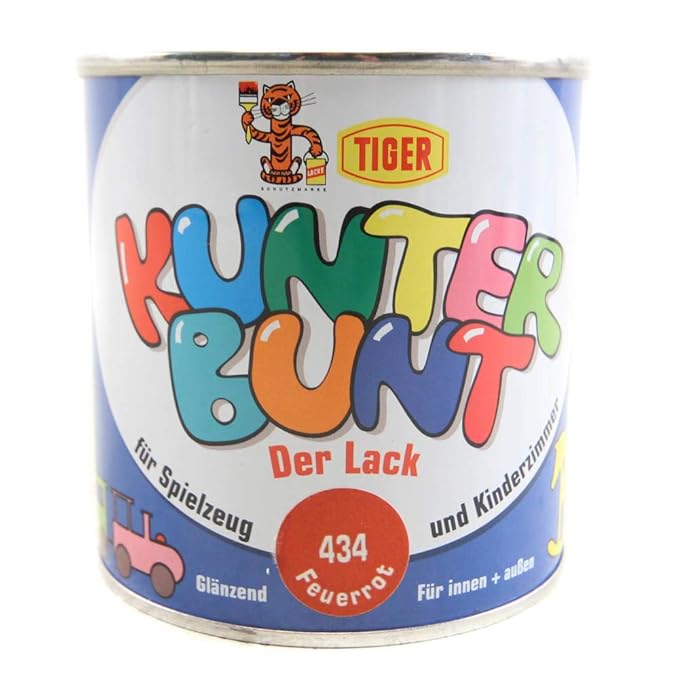 Spielzeuglack Tiger Kunterbunt feuerrot 434 glänzend 0,375l