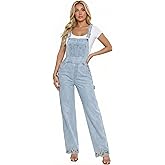 Hybrid & Company Women Denim Shorts Rompers Sleeveless Adjustable Strap Overalls Cross Back Jumpsuit