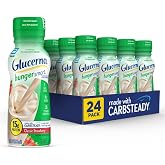 Glucerna Hunger Smart Nutrition Shake to Support Blood Sugar Management | Diabetes Care Shake, 15g Protein, Ready-to-Drink Meal or Snack Replacement for Adults, 180 Calories, Strawberry, 24 Pack