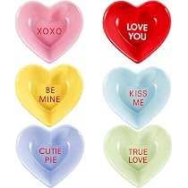 Amazon.com: Layhit 6 Pcs Valentine Middle Size Love Heart Shaped ...
