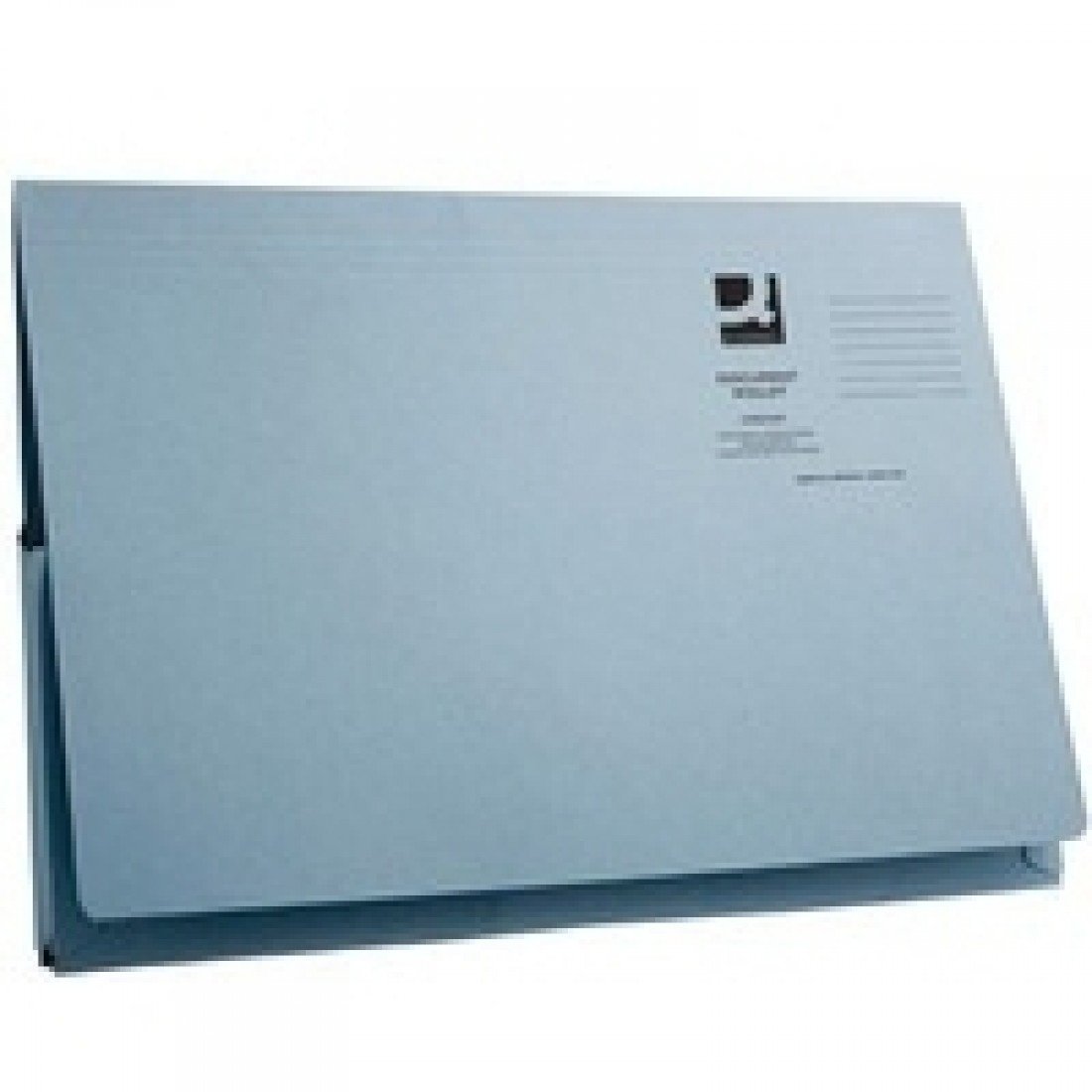 Q-Connect Long Flap Document Wallet Foolscap Blue (Pack of 50)