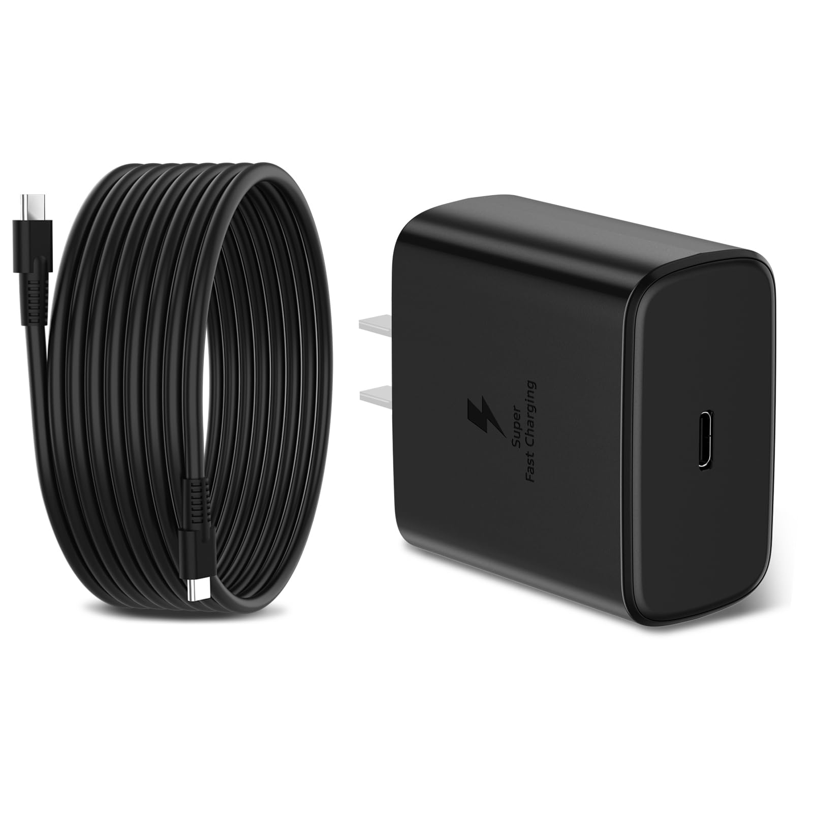 Photo 1 of 45W Super Fast Charger USB C for Samsung, 6.5FT/2M USB C Charger Fast Charging for Samsung S25/S24/Plus/Ultra, PD 3.0 GaN Type C Charging Block Compatible with iPhone 17/16/15 and More