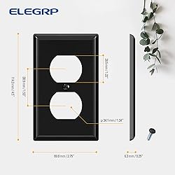 ELEGRP Duplex Receptacle Outlet Covers, 1-Gang