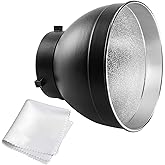 Godox AD-R6 7" Standard Reflector with Bowens Mount for Studio Flash | 169mm Diameter Reflector, Designed for AD600 Series, MS200, MS300 &amp; Compatible Bowens Mount LED Lights for Focused Lighting