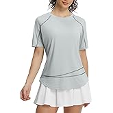 baleaf Women's Short Sleeve Sun Protection Shirts Moisture Wicking Quick Dry Workout Top for Hiking Running UPF 50+