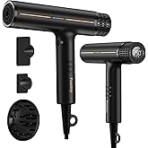 Prastiny Hair Dryer with Diffuser: Professional High Speed Quiet Ionic Blow Dryer - Intelligent Heat Control - Lightweight Portable Travel & Home for Women & Stylists Frizz Free Styling SGS Certified