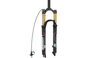 LANXUANR 26/27.5/29 Inch Magnesium Alloy Bike Fork Rebound Adjustment,1-1/8inch*220mm Straight/Tapered Tube,9mm QR*100mm,Disc