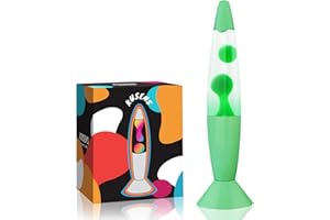 KUSENS Liquid Lamp,14 Inch Green Liquid Motion Lamp for Adults, Liquid Motion with Green Wax Night Light for Home Office Decor Great Gift for Kids Women Girls