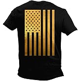 Distressed Black USA Flag - United States Men's T-Shirt