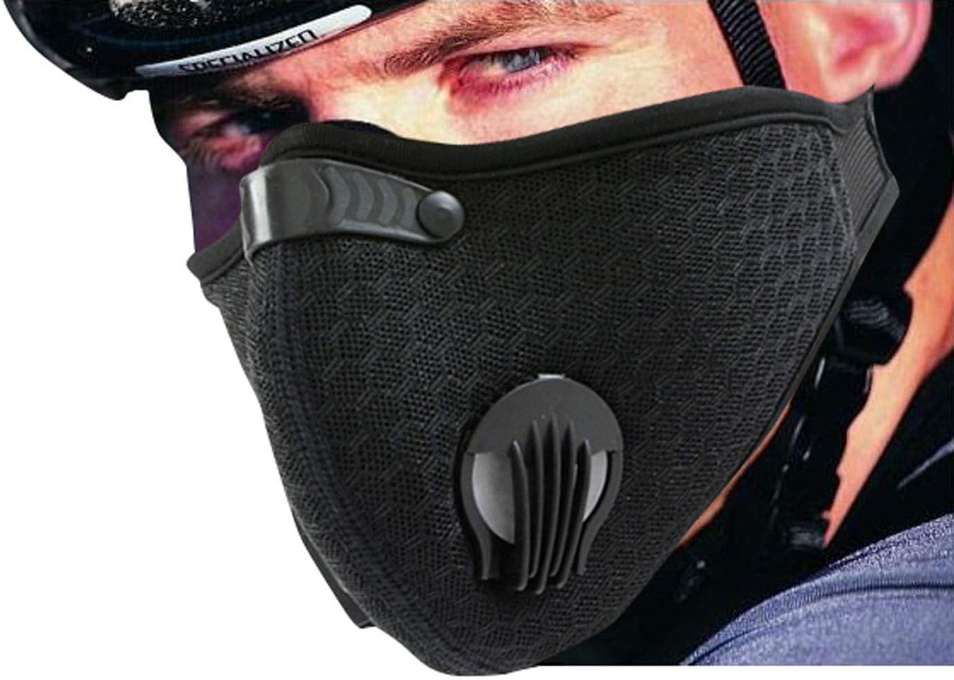 Leydoo Respirator Mask Dust Proof Mask - Filtered Activated Carbon Filtration Exhaust Gas Anti Pollen Allergy PM2.5 Cycling Mask
