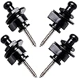 Wolfride 4 PCS Guitar Strap Locks and Buttons Security Quick Release Straplocks Strap Parts