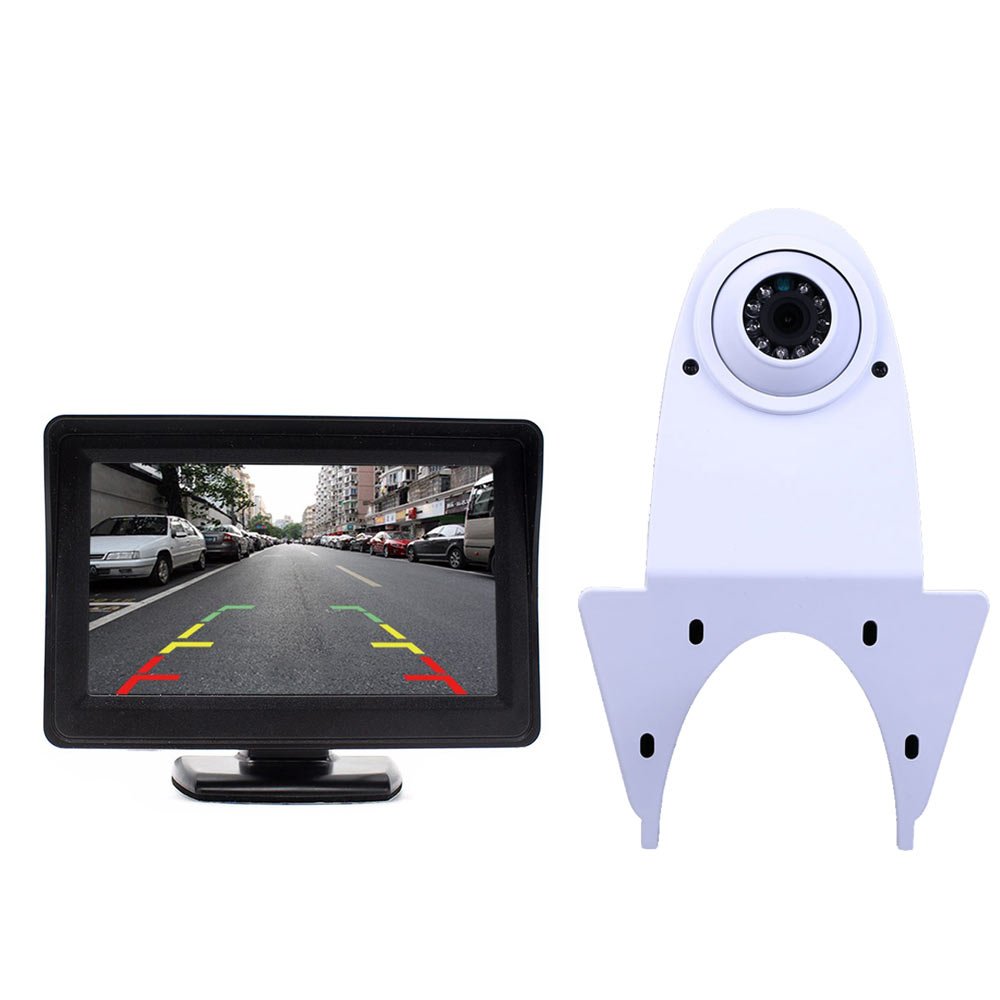 【Parking Camera Kit】4.3'' Inch TFT LCD Screen Auto Monitor + HD IR Night Vision Brake Light Rear View Camera Reversing Camera for Mercedes Benz Sprinter Citroen Dacia Fiat Ford Opel Peugeot Renault VW