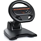 LANCUBE Racing Steering Wheel for Switch, OLED & Switch 2, Elevate Your Game with Ultimate Stability & Control for Mario Kart Racing,Black