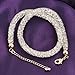 Mytys Choker Necklace for Women Girl Mesh Crystal Charm Chain Necklace Fashion Bracelet Jewelry Set